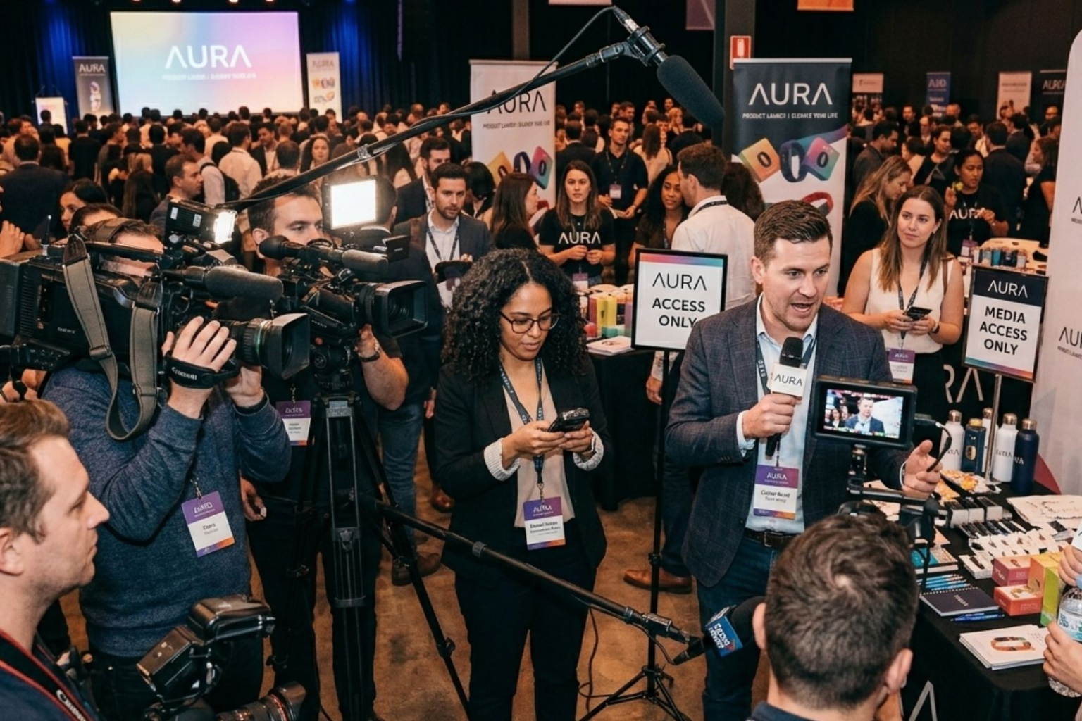 A product launch with extensive media coverage